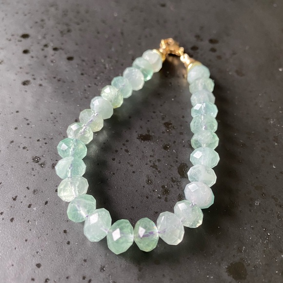 Faceted Green Fluorite Bracelet - Picture 5 of 10